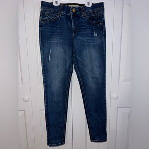 Democracy Jeans Size 10 Ab Technology Skinny Distressed Mid Rise Medium Wash